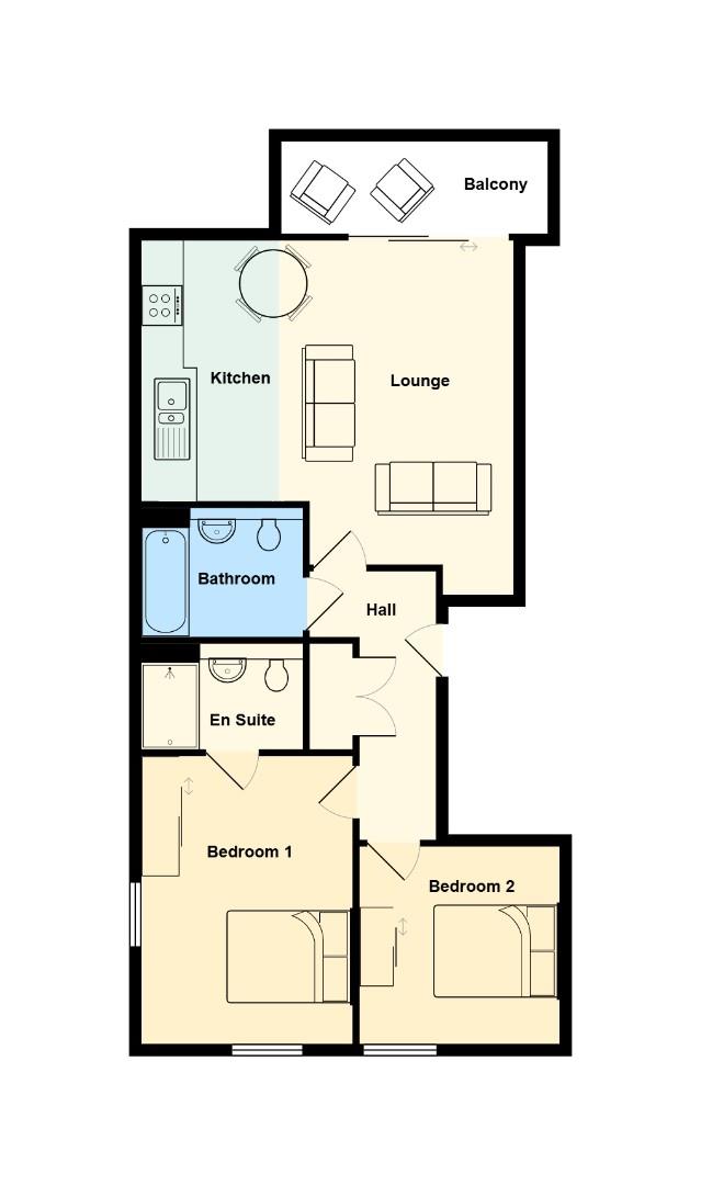 Floorplan for Alderney House, Prospect Place, Cardiff Bay